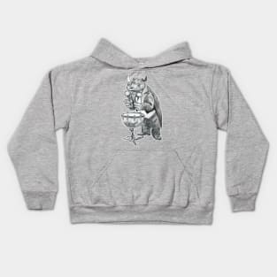 Carnival Animals - Rhino playing Tympani Kids Hoodie